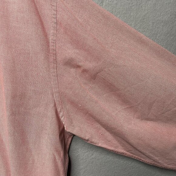 Faconnable Men's XXL Long Sleeve Button Down Shirt Pink Made in USA - Picture 5 of 7